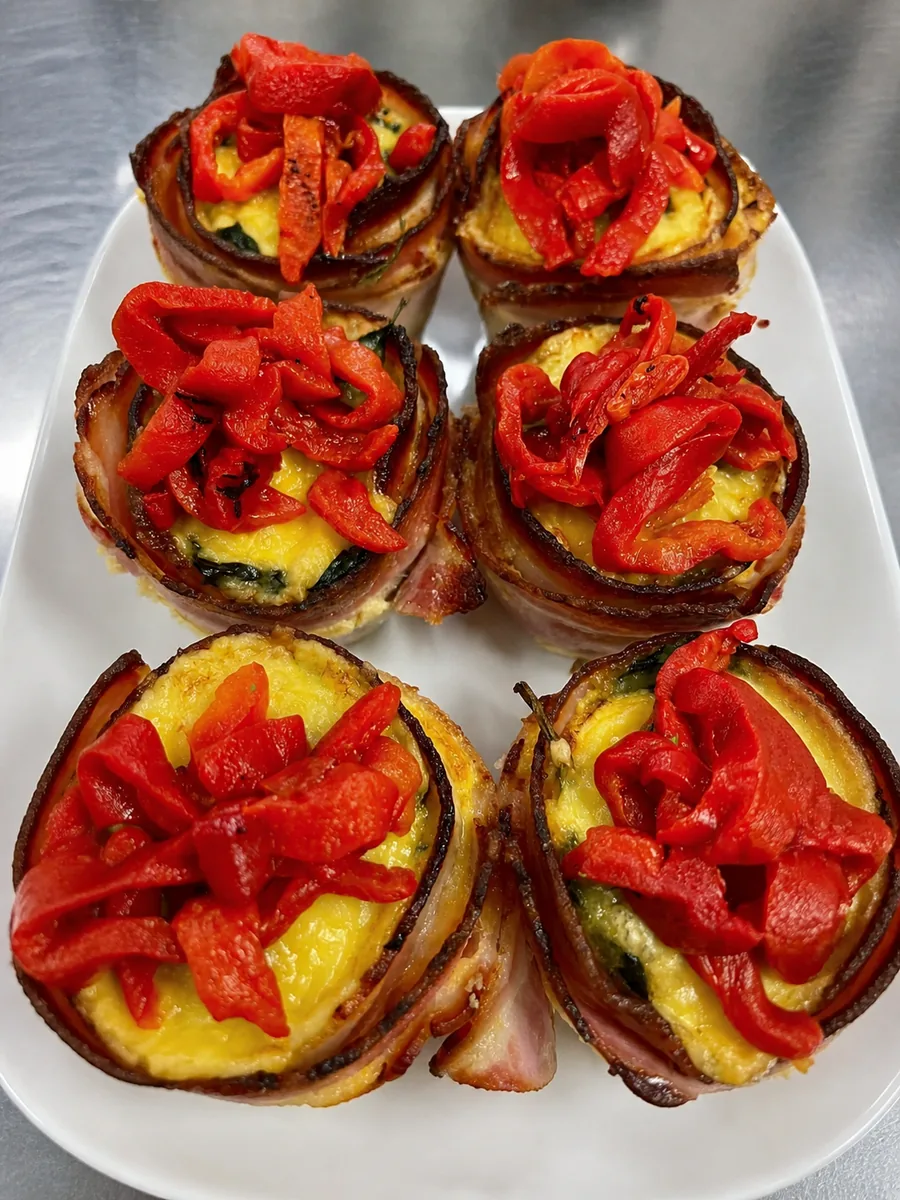 Roasted red pepper and cheese tartlets at Kitchen Republic Cafe